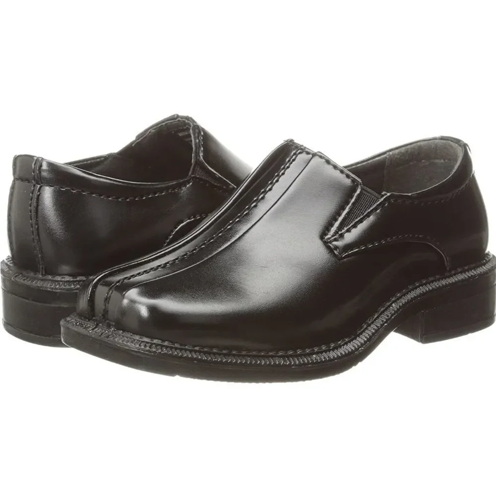 🔥Deer Stags Black Wings Slip-on Dress Shoes Youth Size 4.5